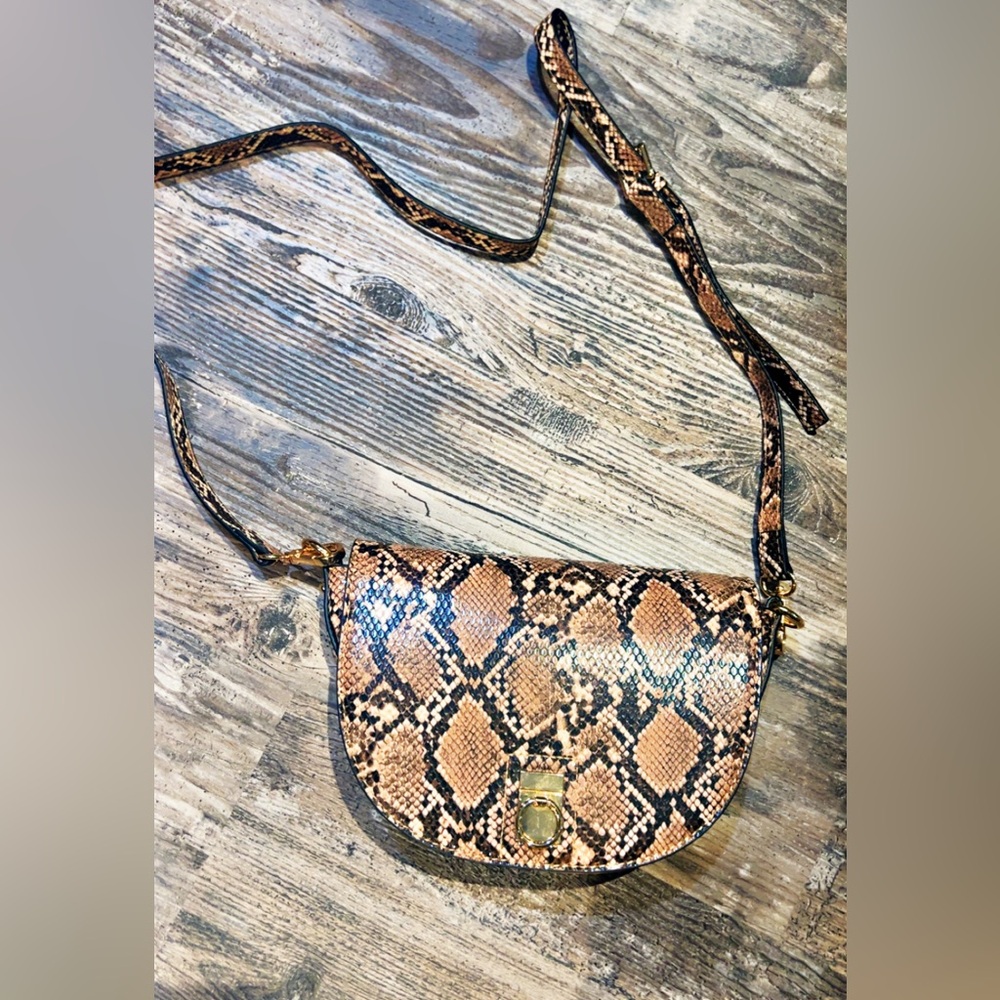 Snake Print Crossbody Bag